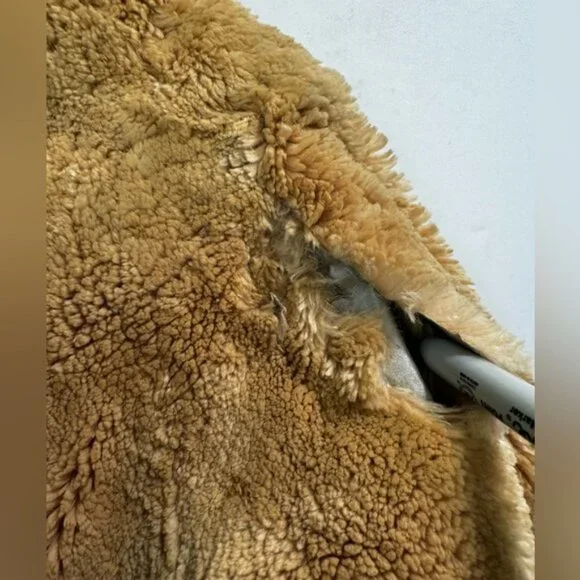 Creeds Vintage 70s Sheared Beaver Mink Cur Jacket Crop Short Soft Cape Wrap Coat - Picture 9 of 16